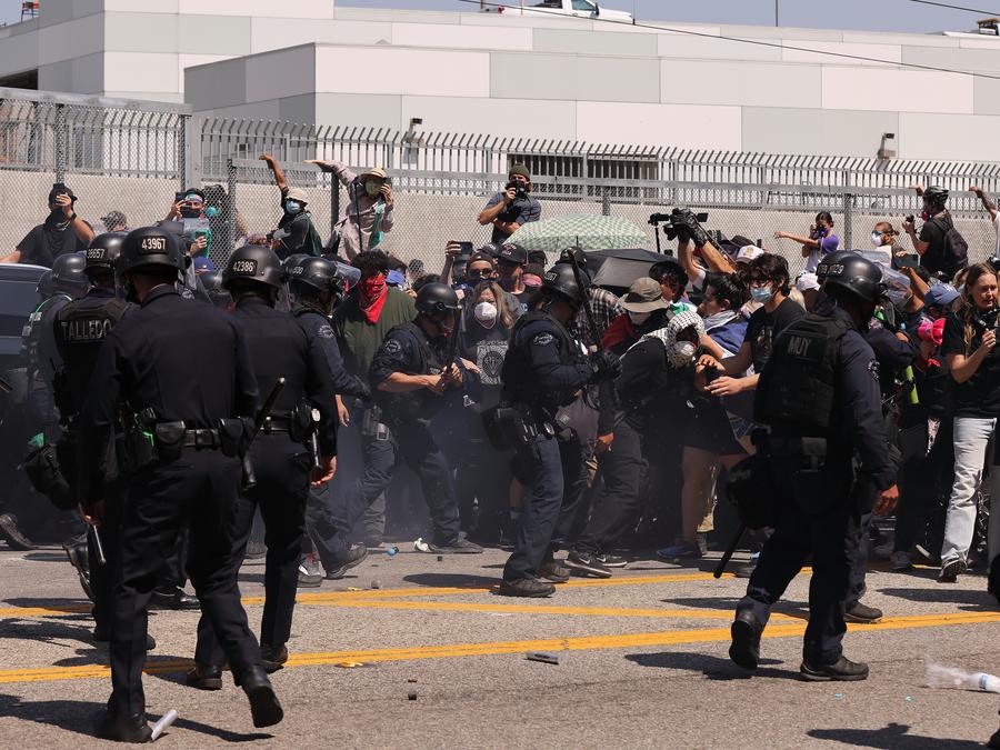 Environ 700 marines américains mobilisés en réponse aux manifestations de Los Angeles