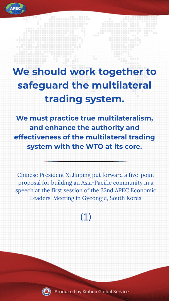 Poster: Xi’s five-point proposal for building Asia-Pacific community