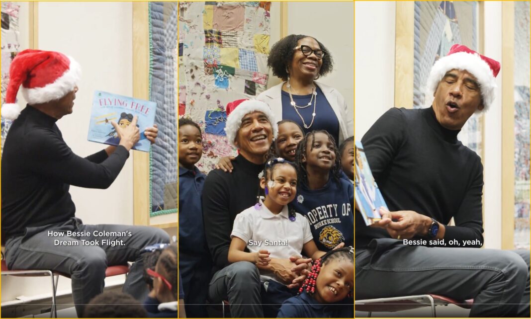 À la bibliothèque publique de Chicago, Barack Obama enchante des élèves et annonce l’ouverture prochaine du Centre présidentiel Obama