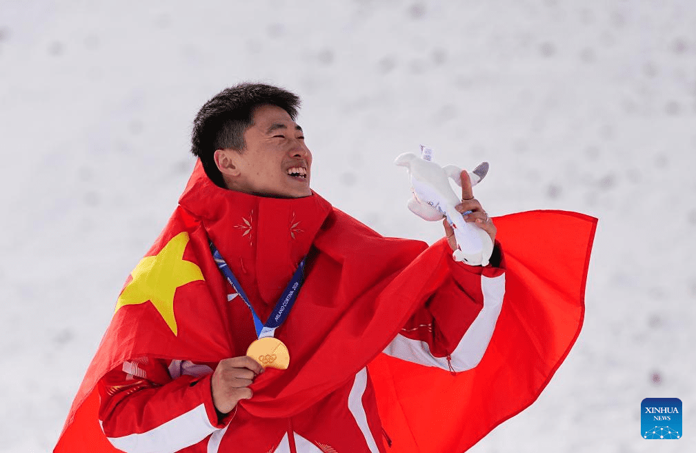 Flash: China’s Wang Xindi wins men’s freestyle skiing aerials gold at Milan-Cortina