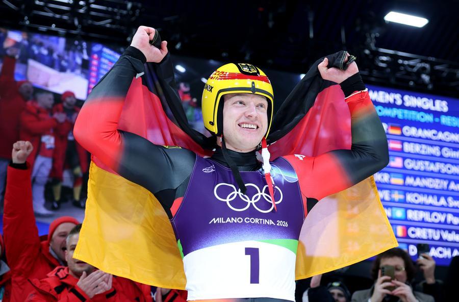 Germany’s Langenhan claims men’s singles luge gold at Milan-Cortina Winter Olympics