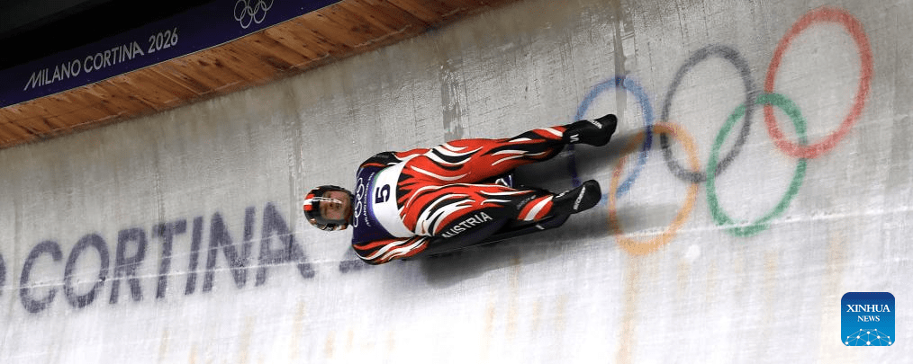 Germany’s Langenhan leads men’s singles luge at Milan-Cortina Winter Olympics with two track records