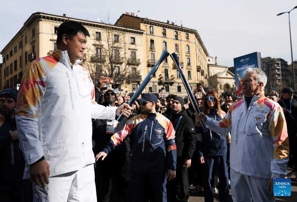 Torch relay for 2026 Milan-Cortina Winter Olympics held in Milan
