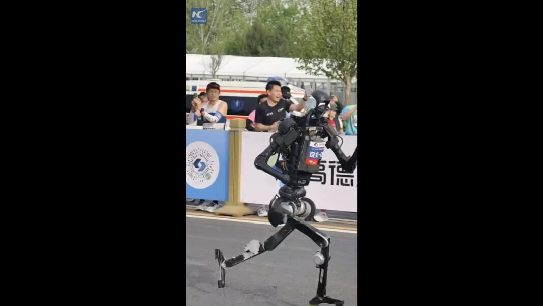 Humanoid robots race Beijing E-Town half-marathon