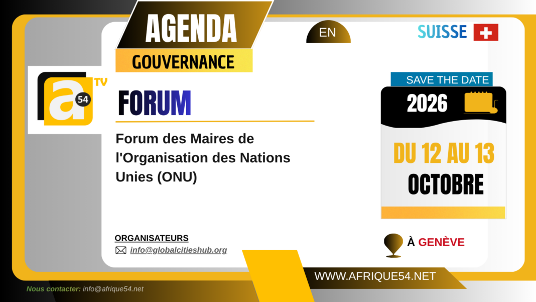 Agenda – Forum des Maires de l’Organisation des Nations Unies (ONU)